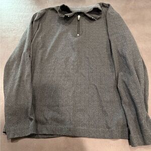 Britches Men's Gray Sweater with Zip Collar
